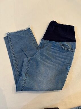SHEIN Maternity Light Blue Denim Jeans